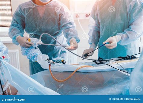 Process Of Gynecological Surgery Operation Using Laparoscopic Equipment