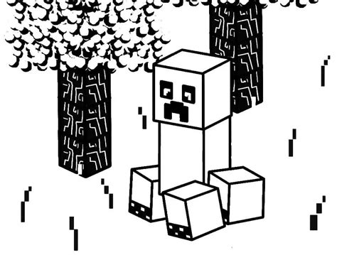 Minecraft Creeper Coloring Page