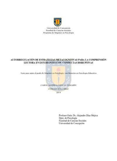 Autorregulaci N De Estrategias Metacognitivas Para La Comprensi N