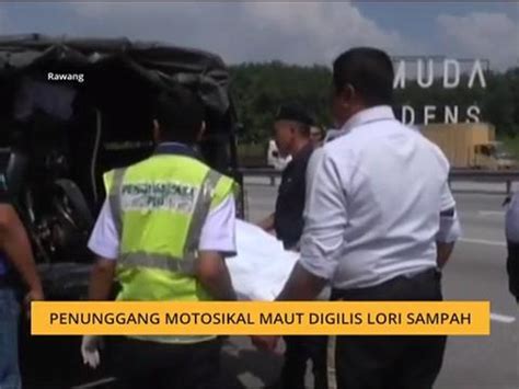 Penunggang Motosikal Maut Digilis Lori Sampah Video Dailymotion