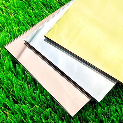 Golden Gold Mirror Acrylic Sheets Pmma Mm Mm For Office Building