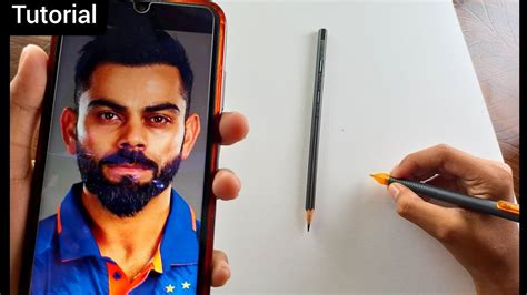 How To Draw Virat Kohli Outline Drawing Step By Step Easy Drawing