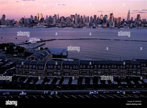 United States, New York City, skyline from the New Jersey Stock Photo ...