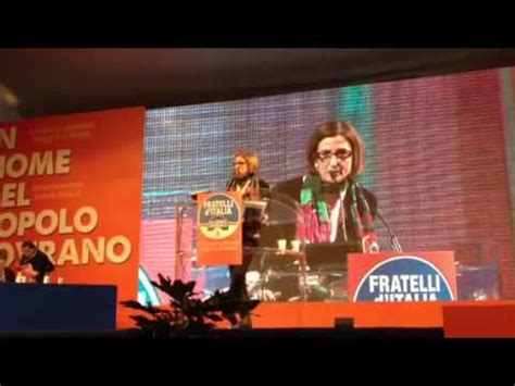 Laura Marsilio Intervento Al Congresso Fratelli D Italia Youtube