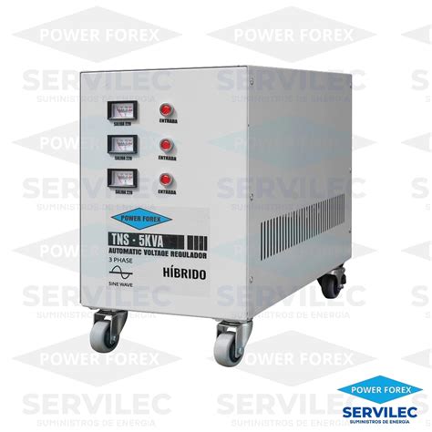 Estabilizador Trifásico Híbrido EH33 1KVA 10KVA Servilec Power Forex