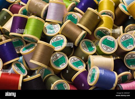 Spools Of Thread Stock Photo Alamy