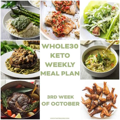 Whole Keto Weekly Meal Plan October Week Tastes Lovely