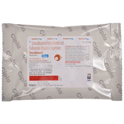 Budesal Mg Sachet Of X Ml Respules Amazon In Health Personal