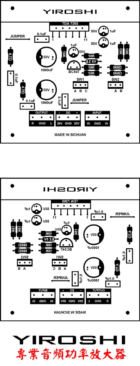 Amplificador Yiroshi TDA7265 Stereo De 50W Pdf Amplificador