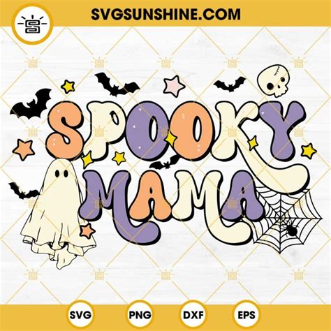 Spooky Mama SVG Halloween Mama SVG Files For Cricut