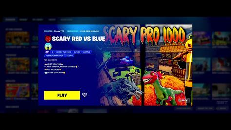 Tutorial Fortnite 👹scary Red Vs Blue😱 Island Code How To Enter Youtube