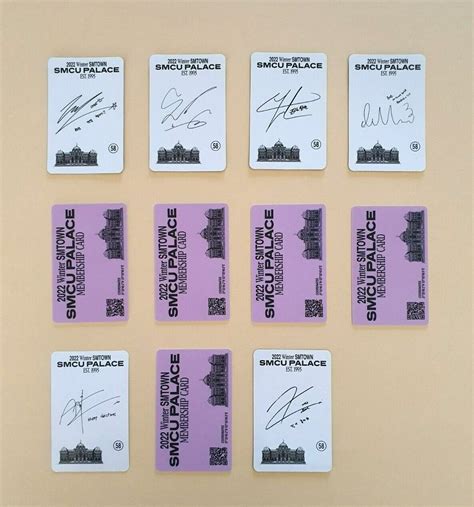 Winter Smtown Smcu Palace Exo Official Photocard Membership Card