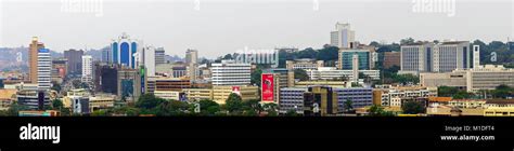Panoramic City Skyline Of Kampala Uganda Stock Photo Alamy