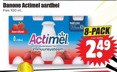 Danone Actimel Aardbei Ml Aanbieding Bij Dirk