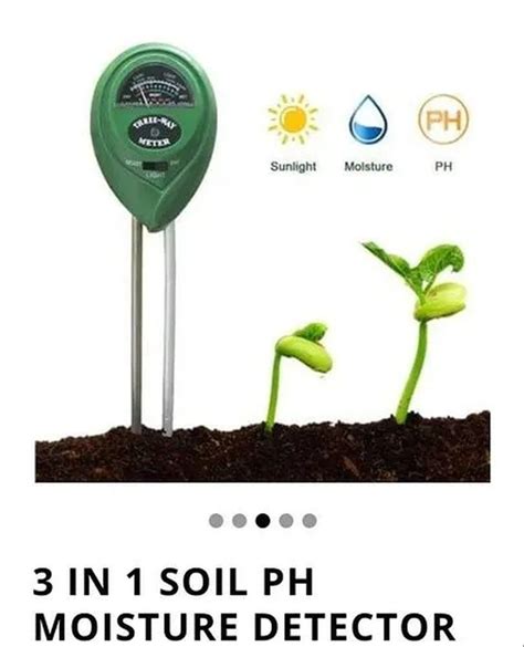 In Soil Tester With Moisture Light And Ph Meter Indoor Outdoor