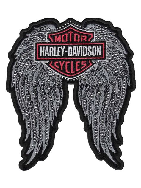 Harley Davidson Studded Wings Bar Shield Logo Emblem X X In