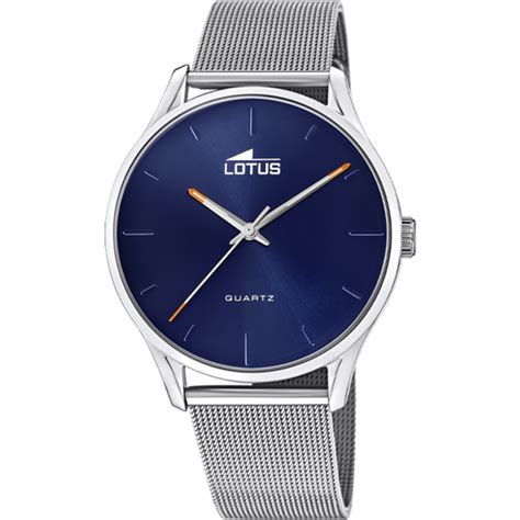 Reloj De Hombre Lotus Minimalist Con Esfera Azul