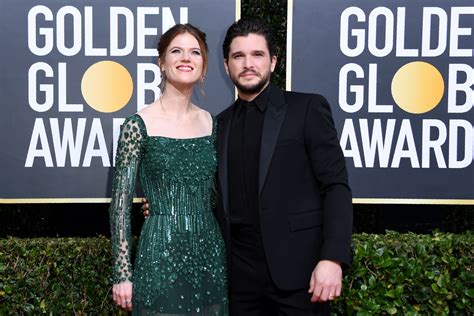 Kit Harington And Rose Leslie Look Adorably Smitten On 2020 Golden Globes Red Carpet | Access