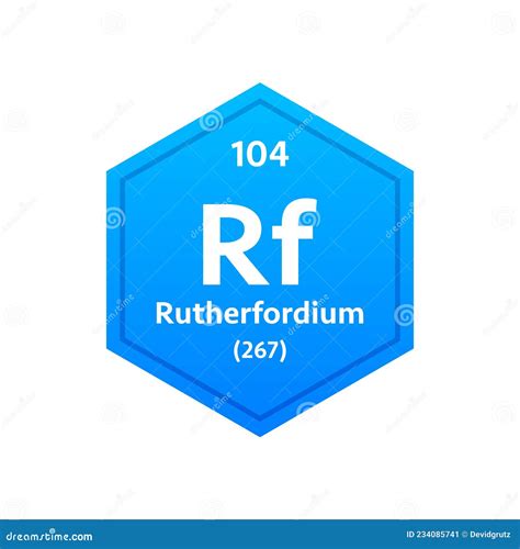 Rutherfordium Symbol Chemical Element Of The Periodic Table Stock Vector Illustration Of