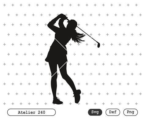 Golf Woman Silhouette Svg Cut File, Commercial Free, Instant Download ...