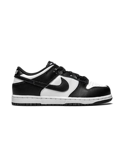 Nike Kids White & Black Dunk Low Little Kids Trainers In White/black ...