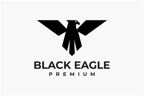 Premium Vector | Black eagle logo