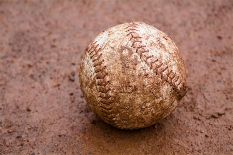 Premium Photo Close Up Of Baseball On Field