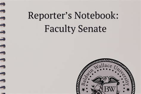 Reporter's Notebook: Faculty Senate - The Exponent