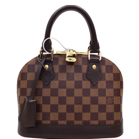 Louis Vuitton Alma Bb Damier Ebene Satchel Bag Brown Us