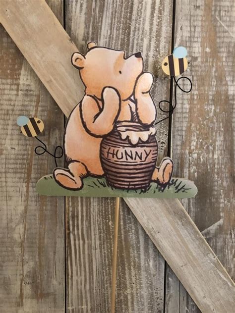 Vintage Pooh Bear Cake Topper Etsy Bear Cake Topper Winnie The