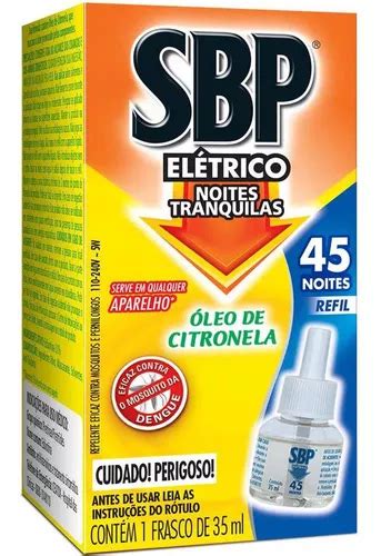 Sbp Repelente El Trico L Quido Noites Citronela Refil Unidade Ml