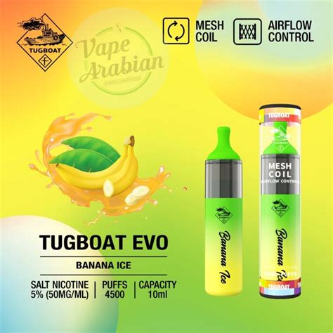 Tugboat Evo Disposable Vape Device 4500 Puffs Evapecity Uae