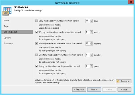 Step Specify Media Set Options Veeam Backup Guide For Vsphere