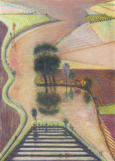 Wayne Thiebaud B 1920 Delta 1990s Drawings Watercolors