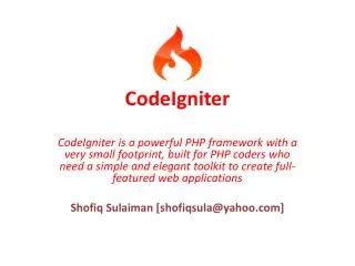 Ppt Codeigniter Development Services Powerpoint Presentation Free