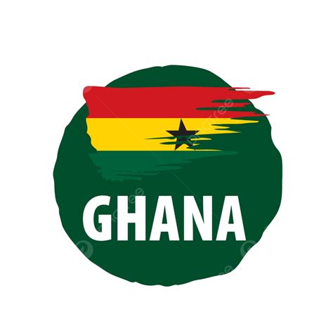 vector illustration  ghana flag   white background vector