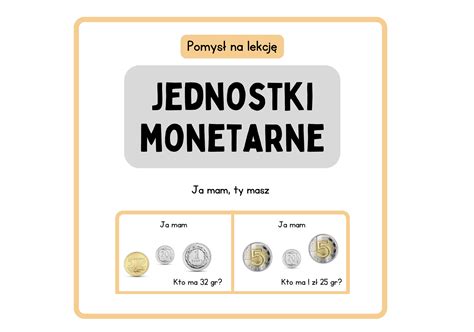 Jednostki monetarne ja mam ty masz Klasa 4 i nie tylko Złoty