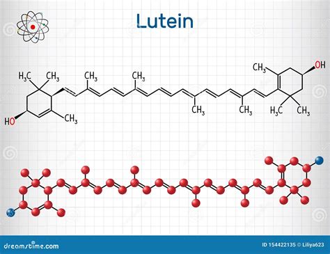 Lutein Carotenoid Molecule Nutrient Present In Green Leafy Vegetables