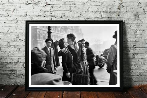 Vintage Poster The Kiss By The Hôtel De Ville Vintage Etsy