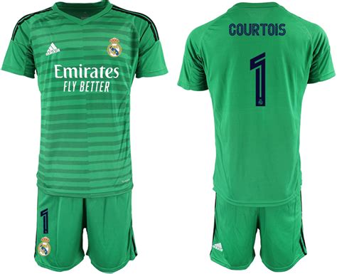 2020-21 Real Madrid 1 COURTOIS Blue Goalkeeper Soccer Jersey