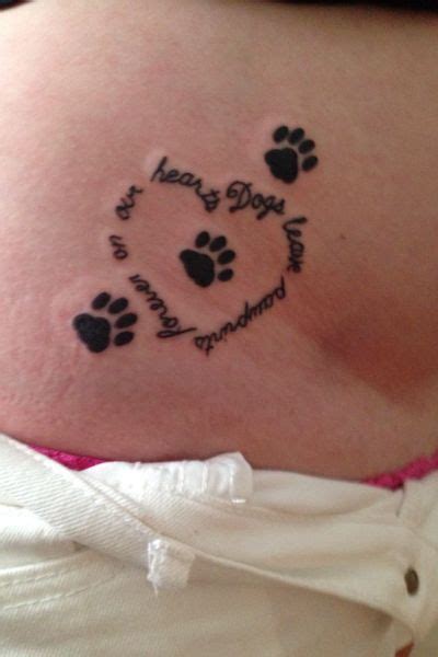 Paw print heart tattoos | Maybe? | Pawprint tattoo, Print tattoos ...