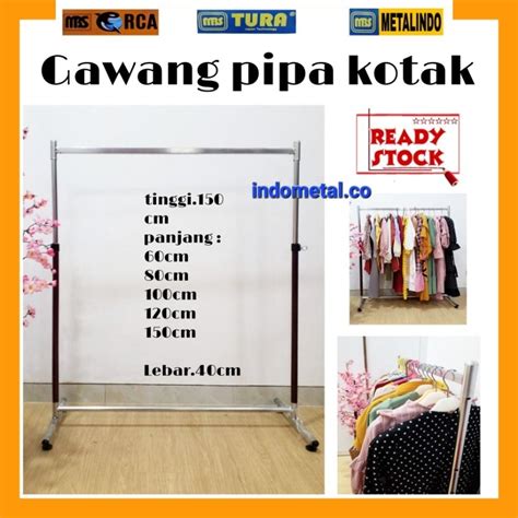 Jual Gantungan Baju Gawang Hanger Display Pipa Kotak Dan Pipa Bulat