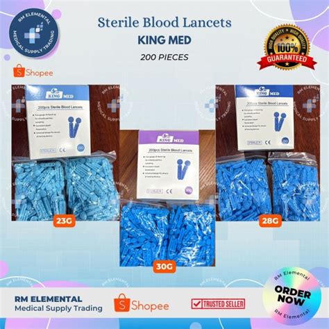 King Med Surgitech Blood Lancets Of Pcs G G G Lazada Ph