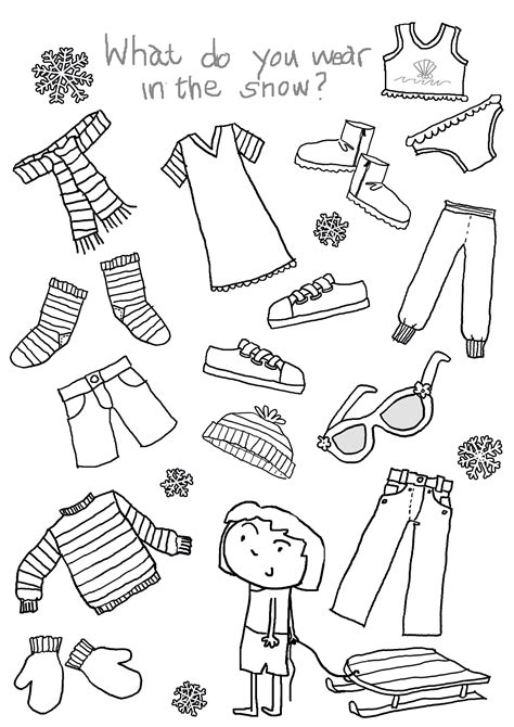 Worksheets For Clothing And Seasons