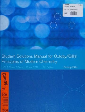 Student Solutions Manual For Oxtoby Gillis Principles Of Modern