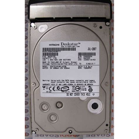 1Tb Sata 3Gb S 3 5 7200 RPM HDD HITACHI HDS721010KLA330 P N 0A35155