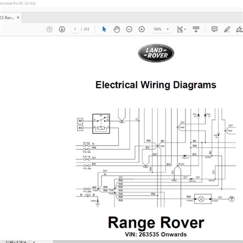 2007 Land Rover L322 Range Rover Lhd Electrical Wiring Diagrams Manual Pdf Download