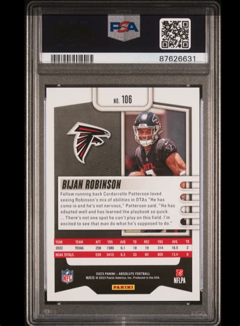 Panini Absolute Rookies Bijan Robinson Rc For Sale Online