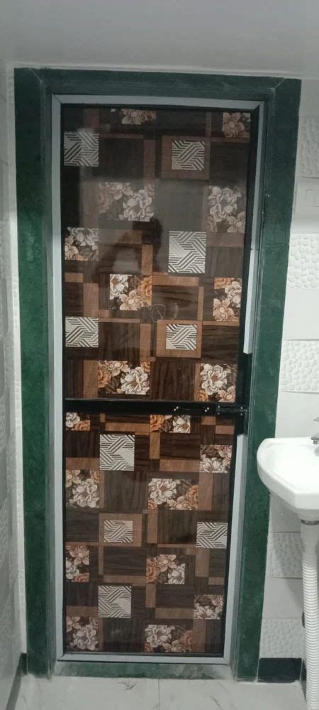 Brown Aluminum Bathroom Hinged Door Thickness Mm At Rs Sq Ft In