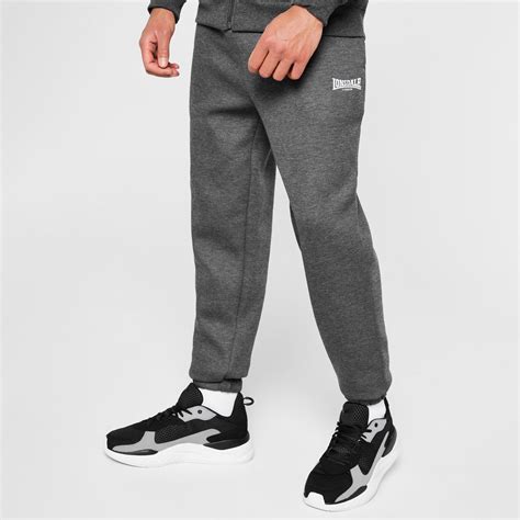 Lonsdale Essential Joggers Mens Closed Hem Fleece Jogging Bottoms